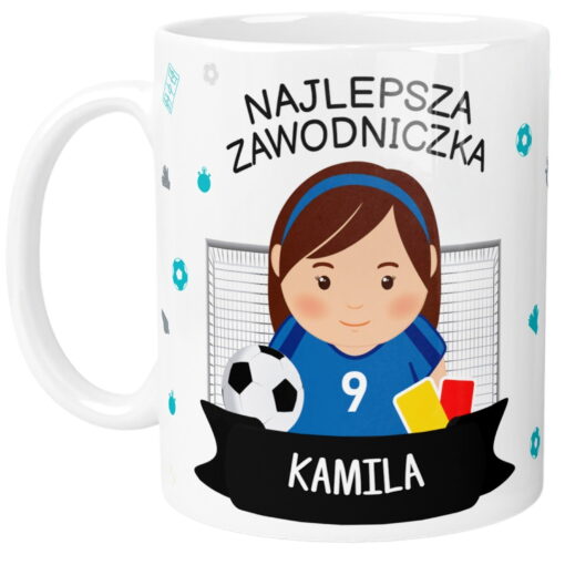 Kubek dla Zawodniczki z Imieniem Nr Koszulki Personalizowany