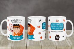 Personalizowany kubek dla koszykarza z napisem Najlepszy Koszykarz i imieniem Przemek