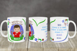 Kubek dla taty z napisem Najlepszy Tata na Świecie, imieniem Marek oraz podziękowaniami od Michała