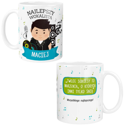 Kubek dla Wokalisty Muzyka Personalizowany
