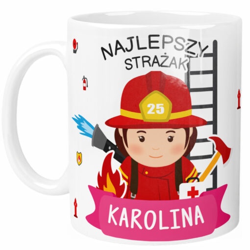 Personalizowany Kubek dla Strażaka Kobiety