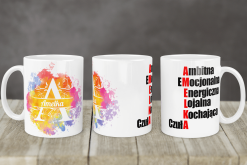 Alternative view of Kubek KRZYŻÓWKA z Cechami Charakteru oraz Imieniem