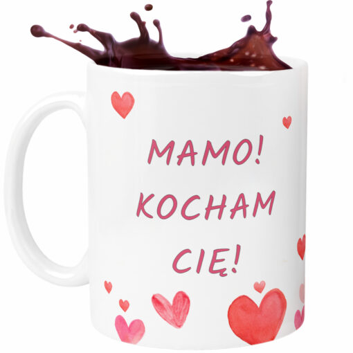KUBEK z Serduszkami Personalizowany