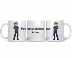 Kubek z nadrukiem policjantki i napisem 