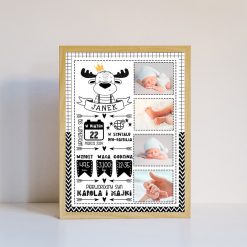 Metryczka dla Dziecka ze Zdj臋ciami A4