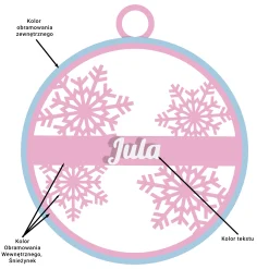 Alternative view of Bombka Personalizowana z Imieniem 3D 15 Kolorów
